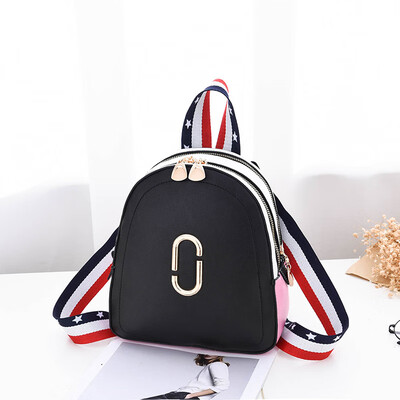 

Womens backpack with shoulder bags Korean version Chao Baitao fashion Mini student schoolbag ladies stereotyped small backpack