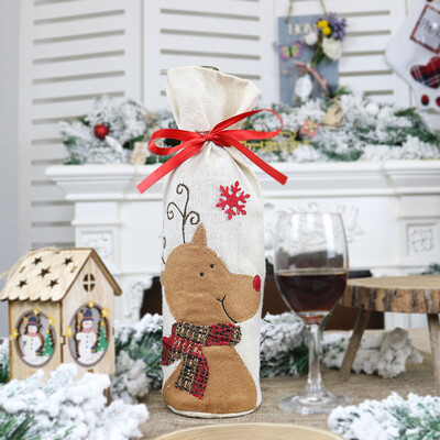 

〖Follure〗Christmas Red Wine Bottle Bag Cartoon Christmas Decoration Wine Gift Bag