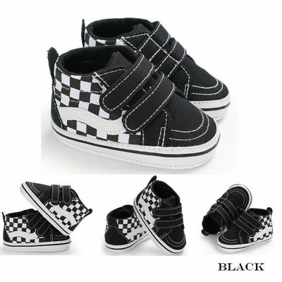 

0-18Months Toddler Infant Canvas Anti Slip Newborn Baby Boy Crib Shoes NEW