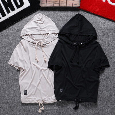 

Toponeto Summer Mens Fashion Cotton Short Sleeve Hoodie Top Blouse