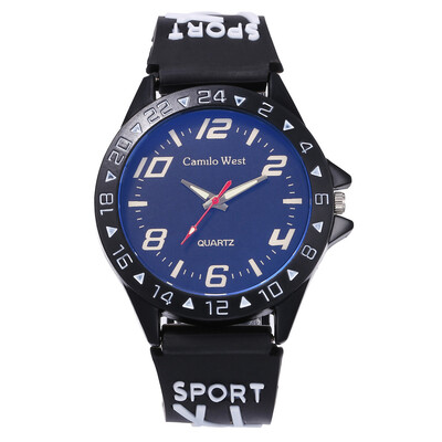 

Hot mens sports silicone watch student leisure household