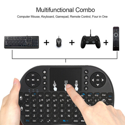 

24GHz Wireless Keyboard with Touchpad Mouse Handheld Remote Control for Android TV BOX PC Smart TV Black