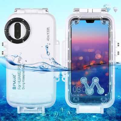 

PULUZ 40m130ft Diving Waterproof Case Smartphone Protective Cover Underwater Housing Case Shock-proof 360° Full Protection for Hu