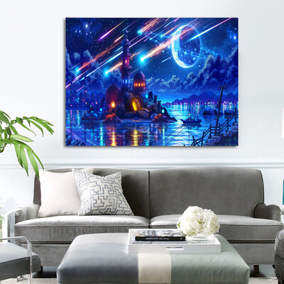 

Toponeto 5D Embroidery Paintings Rhinestone Pasted DIY Diamond Painting Cross Stitch