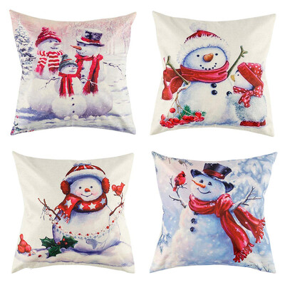 

Siaonvr Christmas Printing Dyeing Sofa Bed Home Decor Pillow Cover Cushion Cover