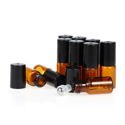 

Handy Amber Glass Essential Oils Roller Bottle Roll-on Bottles Stainless Steel Roller Ball Essential Oil Jar Kit