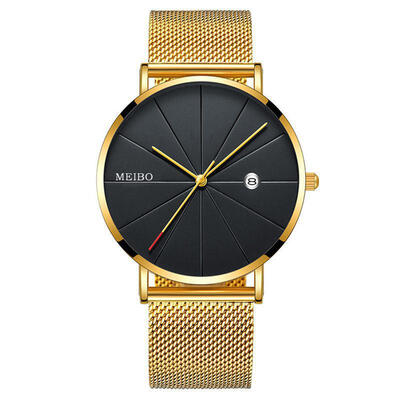 

European&American mens fashion trend watch high-end business network with casual quartz watch gift table