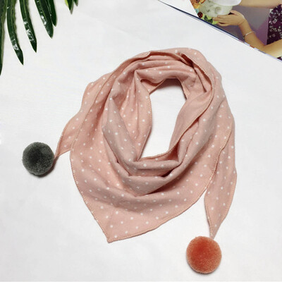 

GirlsBoys Kids Cotton Triangle Dot Scarf Soft Towel Saliva Towel Warm Decorative Scarf For WinterAutum