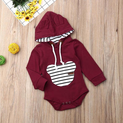 

Newborn Baby Boy Girl Long Sleeve Hooded Romper Jumpsuit Playsuit Outfit Clothes