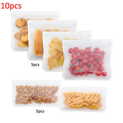 

610Pcs Reusable Transparent Sandwich Snack Food Fresh Storage Bag Organizer