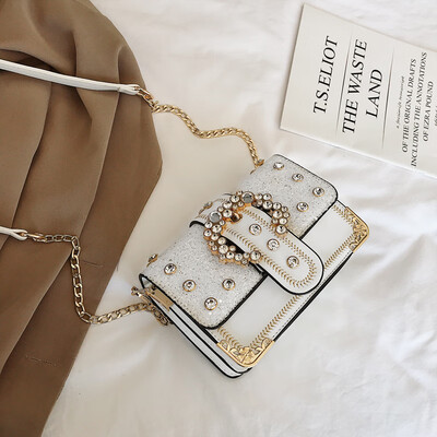 

Summer new ins super fire sequin bag female 2019 new Korean version of the wild shoulder slung fashion small square bag