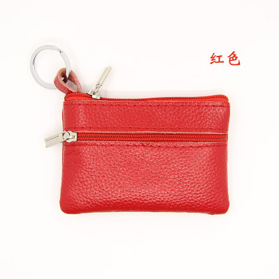 

Customizable LOGO leather mini purse bus card package creative Korean zipper multifunction key bag coin