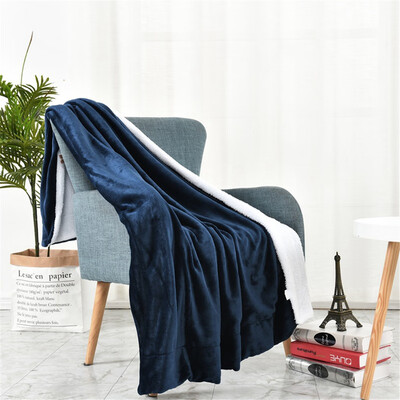

Gobestart Sherpa Lambskin Blanket Thick Double-layer Flannel Blanket 60x80Inch
