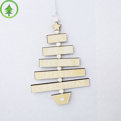 

〖Follure〗Merry Christmas Colorful Wooden Pendants Ornaments Kid Gift