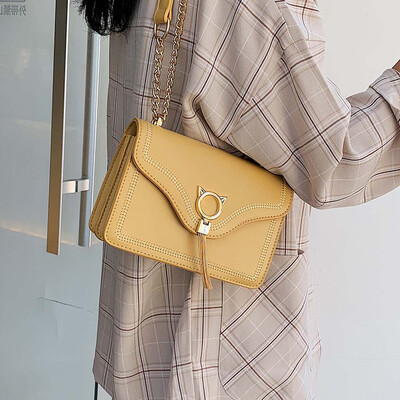 

Womens bag 2019 new popular bag fashion chain bag summer small fresh wild air network red Messenger bag