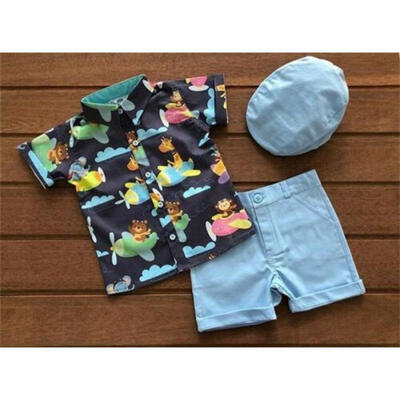 

2PCS Toddler Kids Baby Boy Summer Clothes Animal T-ShirtShorts Outfits Sets