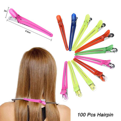 

〖Follure〗100 Pcs Jelly Candy Color Duckbill Clip Alligator Hair Clip Translucent Hairpin