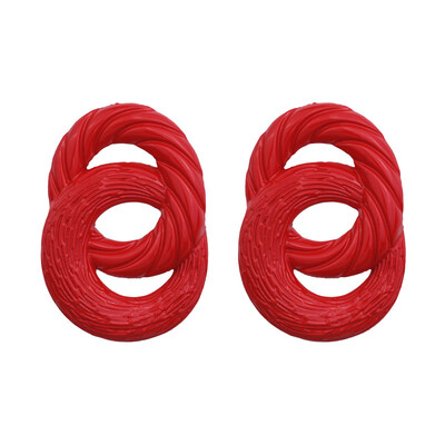 

EK386 ZA Metal Double Big Circle Earrings for Women European & American Statement Party Jewelry Simple Punk Studs Round Brincos