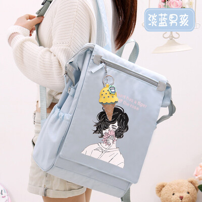 

Junior high school schoolbag female Korean high school students ins wind college students backpack simple Mori high-capacity backp
