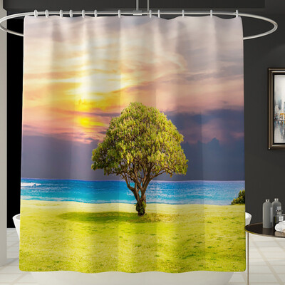 

〖Follure〗Rosy Clouds Shower Curtain Floor Mat Four-piece Bathroom Mat Set