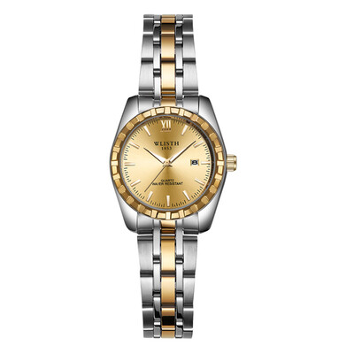 

Mens&womens casual calendar watch luminous waterproof business couple steel belt watch custom