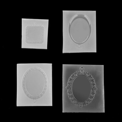 

Greensen 4pcs Silicone Molds Epoxy Resin DIY Mold Oval SquareShape Pendant Making Tool Pendant DIY MoldEpoxy Mold