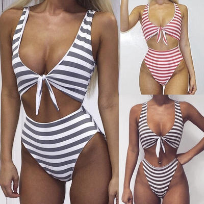 

Sexy Swimwear Women Triangle Bikini Set Bandage Push-Up Swimsuit Bathing Beachwear