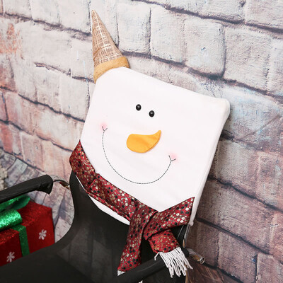 

〖Follure〗Santa Claus Decoration Snowman Seat Cover Hotel Restaurant Ornament Seat Cover