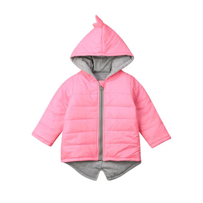 

US Kids Baby Girl Boy Dinosaur Cotton-padded Jacket Winter Coat Outwear Clothes