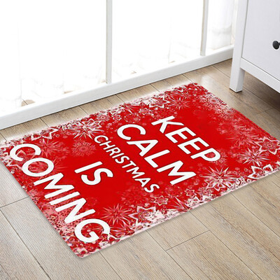 

Siaonvr Christmas Carpet Kitchen Doorway Bathroom Floor Carpet Floor Mat Print 50x80cm