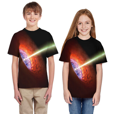 

Teen Youth Kid Girls Boys Summer 3D Print Cartoon T-shirt Tops Casual Clothes
