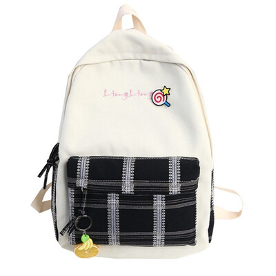 

Ancient sense girl bag ins backpack Korean version tide high school student Mori Department of canvas Japanese campus two-shoulder