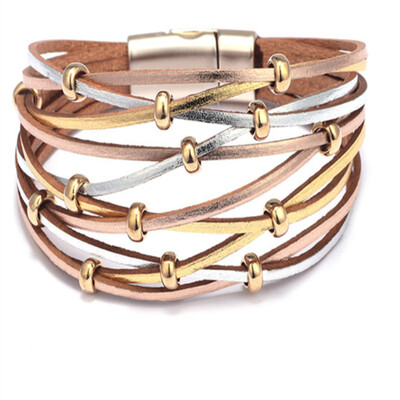 

Stylish Multilayer Leather Braided Bracelet
