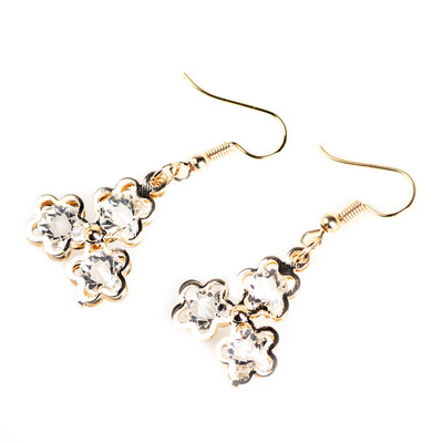 

New Fashion Crystal Earrings With 3 Little Stars Zircon Earrings For Women Jewelry Gifts