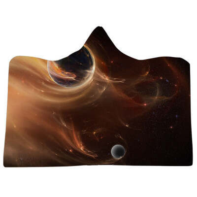 

Toponeto Cosmic Planet Series Plush Hooded Blanket Lichens Hooded Blanket 150x200cm