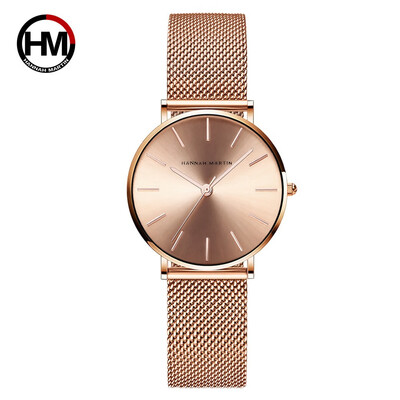 

Luxury Brand Women Watches Rose Gold Mesh Stainless Steel Ultra-thin Japan Quartz Movement Female Wristwatch Montre Femme xfcs