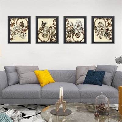 

〖Follure〗Copy 3d Fake Photo Frame 4 Couplet Painting Flower Creative Wall Stickers