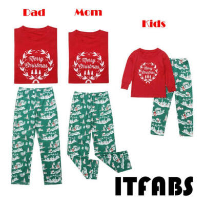

Christmas Family Matching Parents Kids Pyjamas Xmas Nightwear Pajamas Set New UK