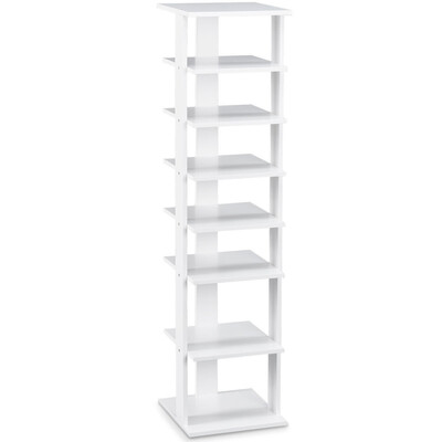

Wooden Shoebox Stand 7 Tiers Shoe Rack Organizer