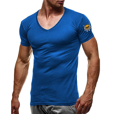 

Toponeto Summer Mens Fashion Casual Letter Solid Color Print Short Sleeve T-Shirt Blouse