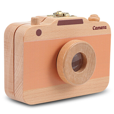 

Children Wooden Camera Shape Deciduous Tooth Storage Box Organizer