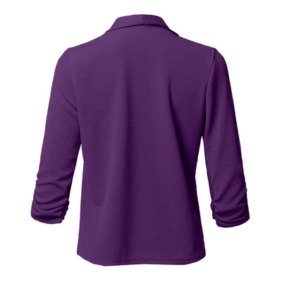 

Toponeto Womens Solid Open Front Cardigan Long Sleeve Blazer Casual Jacket Coat