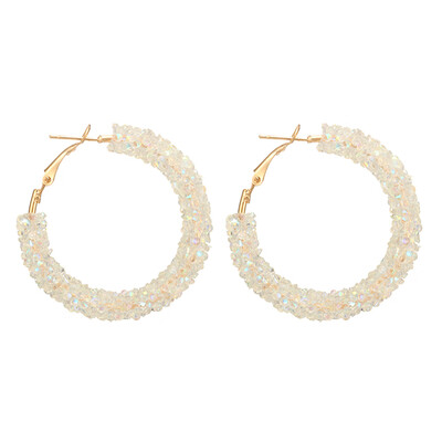 

Simple Fashion Personality Retro Exaggerated Earrings Circle Handmade Beaded Earrings