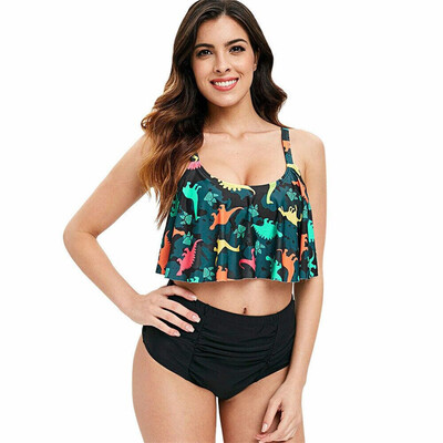 

Roseonmyhand Womens Sexy High Waist Sling Lily Side Split Swimsuit Bikini