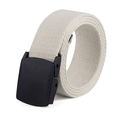 

No metal Unisex Belt Solid Color Canvas Automatic Buckle Men belt Casual youth Students Cowbody pants belt