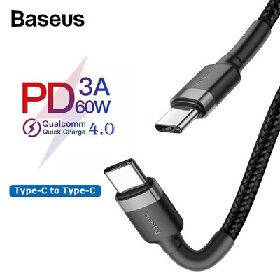 

Baseus PD 30 60W Type-c To C USB Cable for Huawei Xiaomi QC 40 quick Charging Cable for Macbook Support data transmission
