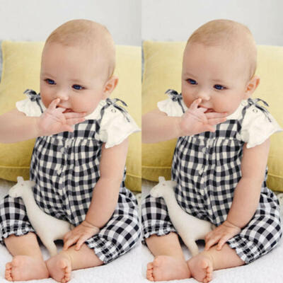 

UK Newborn Kids Baby Girls Tops T-shirt Romper Bodysuit Jumpsuit Outfit Clothes