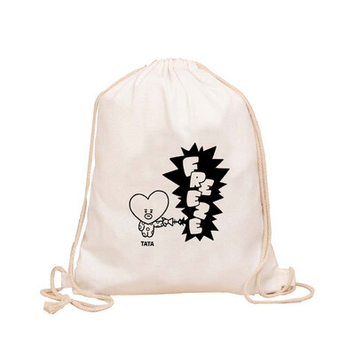 

CAR-TOBBY New Fashion Kpop BTS Top Fashion Unisex Canvas Drawstring Beam Port Backpack Shopping Bag Travel Bag