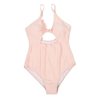 

Roseonmyhand Sexy Swimwear Women Solid Bandage Bikini Set Hollow Tie Swimsuit Push Up Bikini