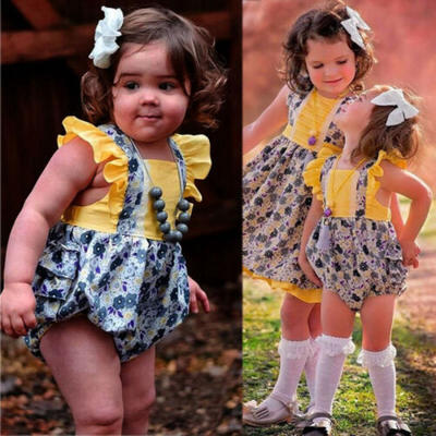 

Newborn Baby Girl Floral Clothes Jumpsuit Romper Bodysuit Headband Outfit Set